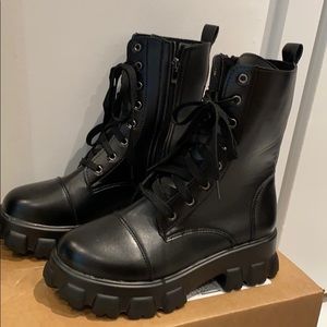 Chunky combat boots